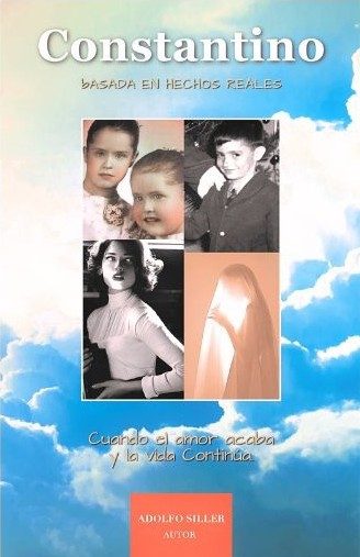 Portada celeste del libro Constantino, primera edición